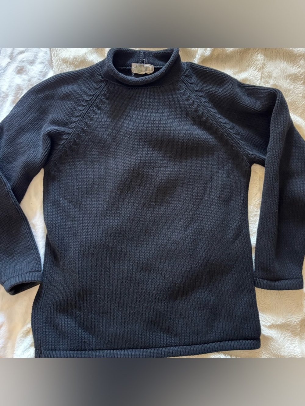 J. Crew Women's Black Rollneck Sweater